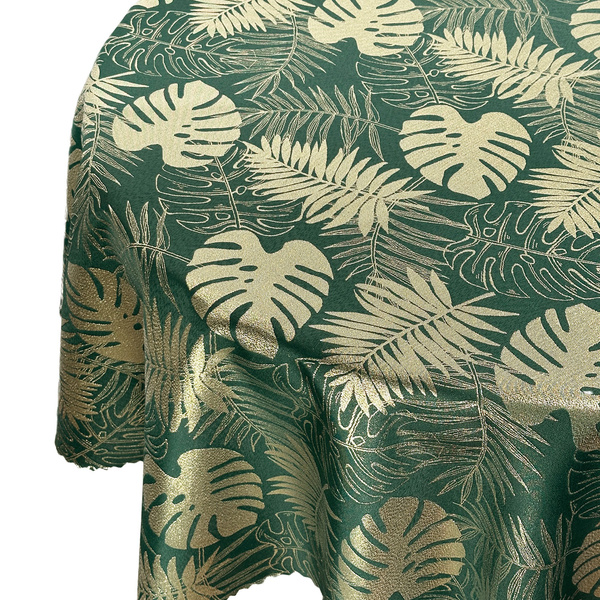 Karácsonyi Asztalterítő Arany Monstera Golden Z-2771 Kerek