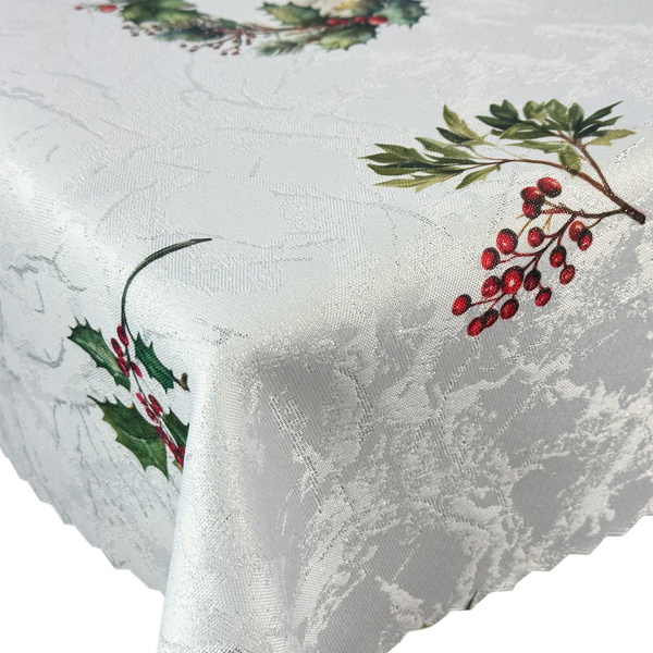 Dwustronny Obrus Plamoodporny Śnieg Złoty I