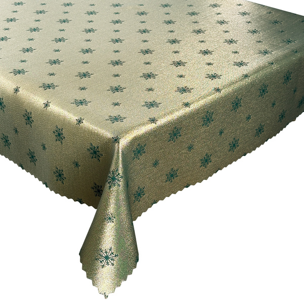 Kétoldalas foltálló terítő karácsonyi zöld hó 1