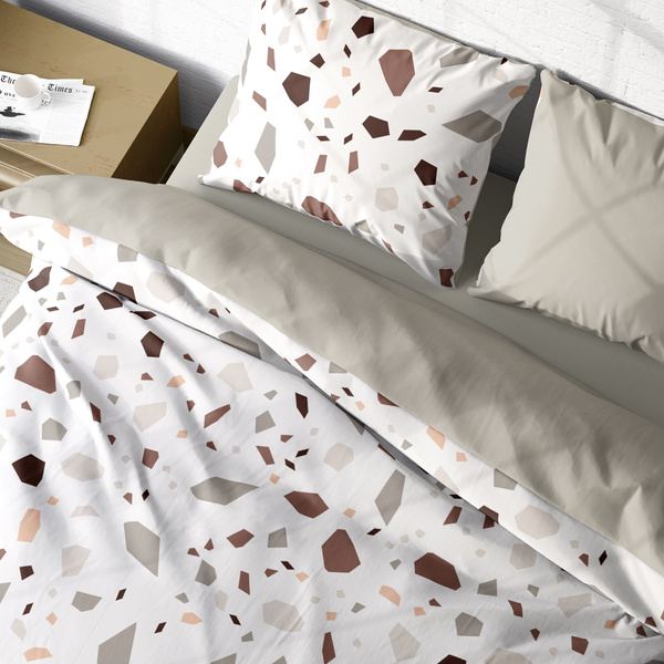 Pamut szatén ágyneműgarnitúra 160x200+ 2x70x80 Boho 001 