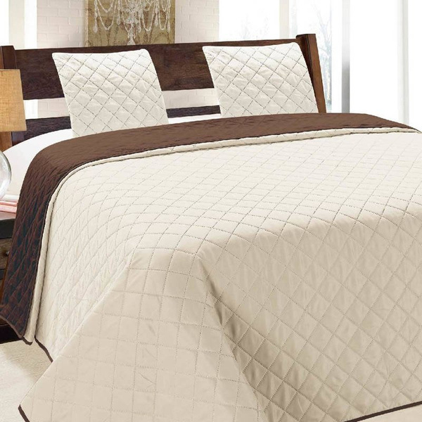 Kétoldalas ágytakaró Vigo II Ecru-barna 10 180x220+2x40x40