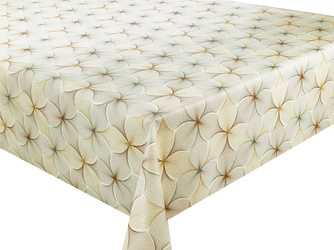 Olajszövet Terítő Aranysárga Bézs Virág Glitter MT-5791B