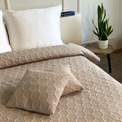 Kétoldalas Parla 3D ágytakaró bézs színben 180x220