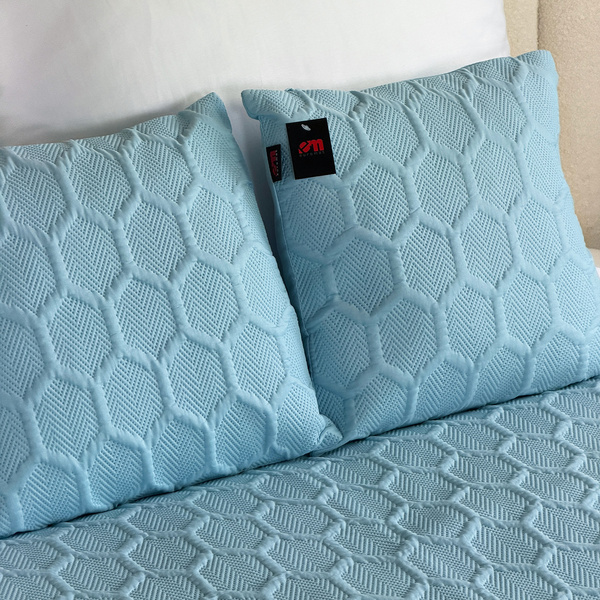 Kétoldalas Parla 3D ágytakaró Kék Világoskék 180x220+2x40x40