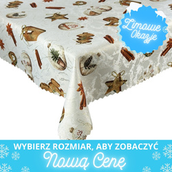 Dwustronny Obrus Plamoodporny Śnieg Złoty I