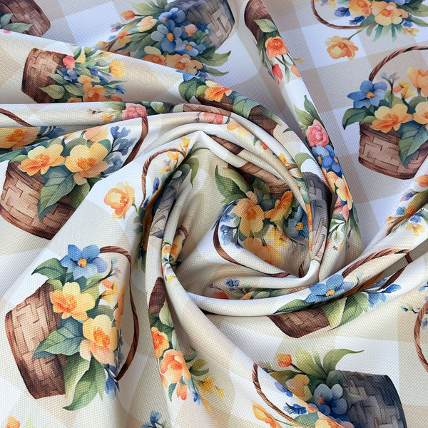 Asztalterítők és futók Foltálló Tavaszi Kosár