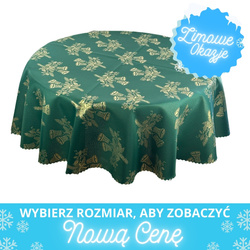 Megfordítható foltálló terítő karácsonyi zöld hó 1 kör