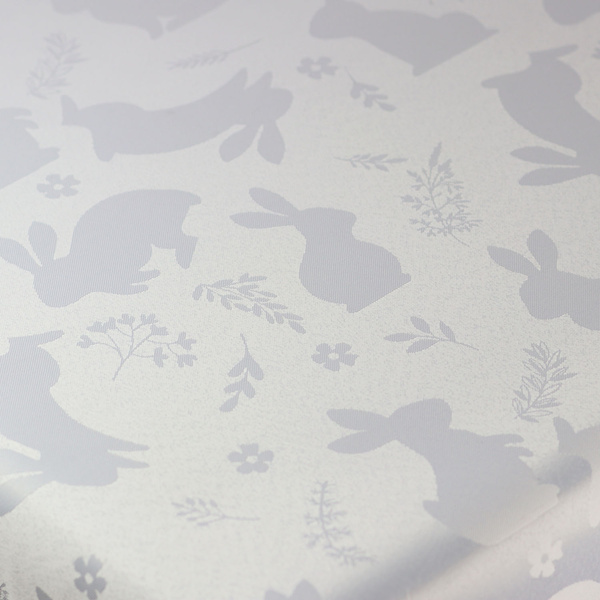 Foltálló Abroszok Húsvét 3360 Húsvét Mezei Nyúl Fehér kerek 