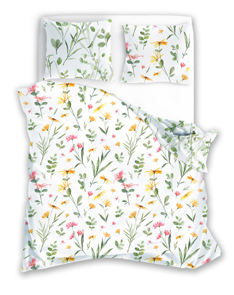 Pamut szatén ágyneműgarnitúra 160x200+ 2x70x80 Milagro Verde 002