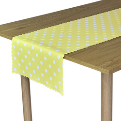 Asztalterítők és futók Foltálló Nyomtatott Pontok Sárga