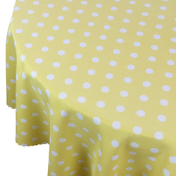 Foltálló Abroszok Nyomtatott Pöttyös Sárga Kerek