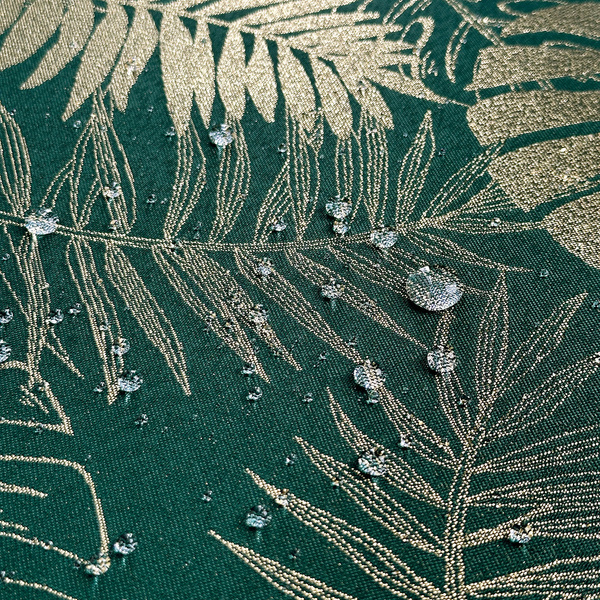 Karácsonyi Asztalterítő Arany Monstera Golden Z-2771 Kerek