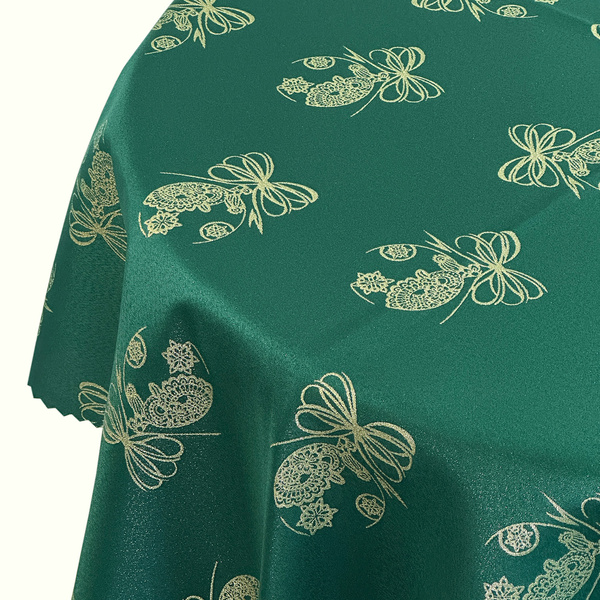 Megfordítható foltálló terítő karácsonyi zöld hó 1 kör