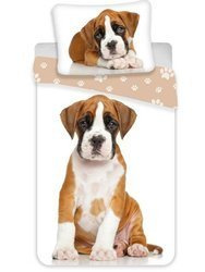 Pamut ágynemű Best Friends Barna kutya