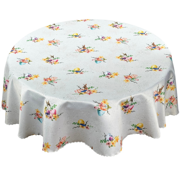 Foltálló abroszok Húsvéti Szürke Nyúl Kerek