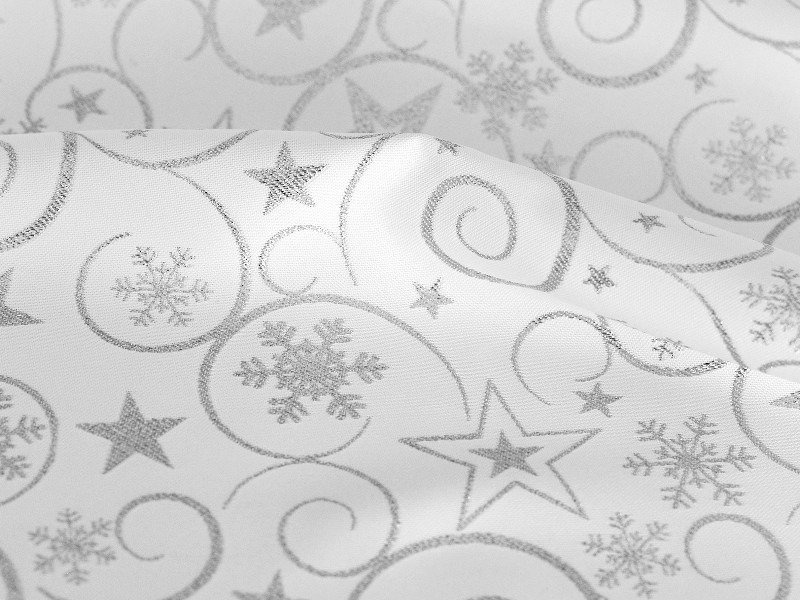 Dwustronne Bieżniki i Serwety Plamoodporne 2299 Srebrny