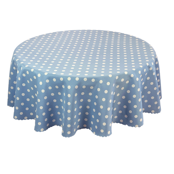 Foltálló Abroszok Nyomtatott Pöttyös Kék Kerek