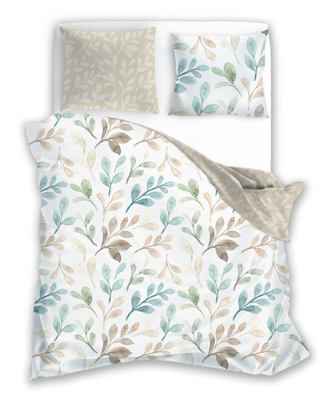 Pamut szatén ágyneműgarnitúra 220x200+ 2x70x80 Milagro Verde 018