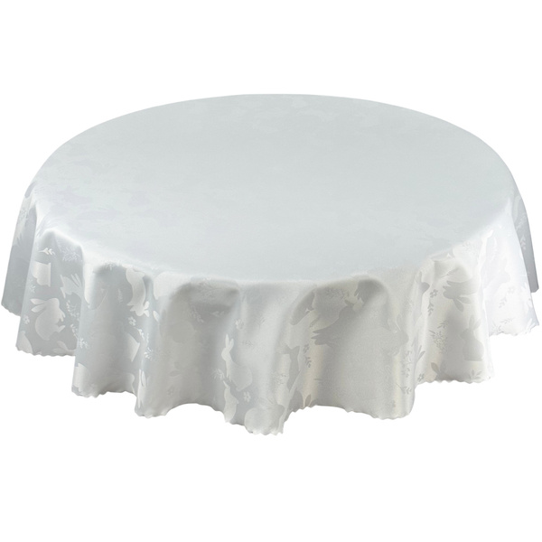 Foltálló Abroszok Húsvét 3360 Húsvét Mezei Nyúl Fehér kerek 