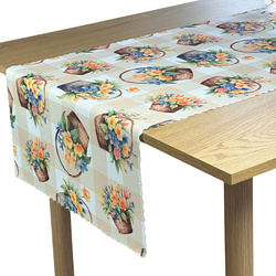 Asztalterítők és futók Foltálló Tavaszi Kosár