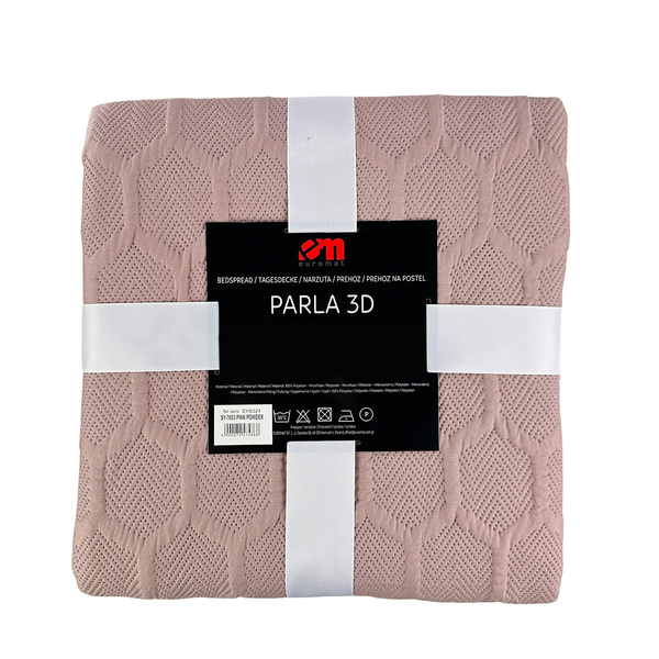  Kétoldalas Parla 3D ágytakaró púderrózsaszín 180x220 párnahuzat nélkül