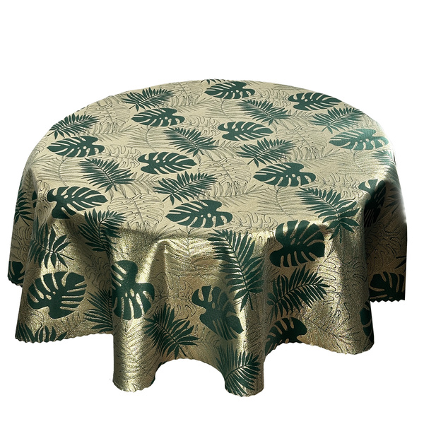 Karácsonyi Asztalterítő Arany Monstera Golden Z-2771 Kerek