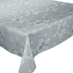 Karácsonyi Asztalterítő Szürke Ezüst Hó Csillag