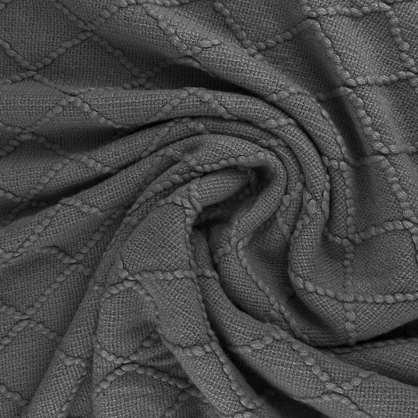 Jacquard Takaró Rojtokkal Neria Grafitszürke Sötétszürke150x200 cm