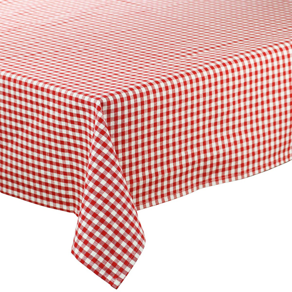Kockás Viaszos Vászon Piros 02