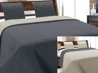 Kétoldalas ágytakaró Vigo II Sötét szürke -ezüst 11- Párnahuzat Nélkül 220x240