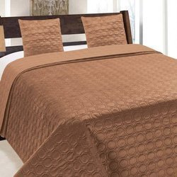 Kétoldalas ágytakaró Valbom Világos Barna 007