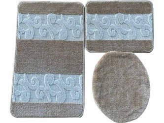 Fürdőszobaszőnyegek Trangan Bézs Krém CF01 - Háromrészes