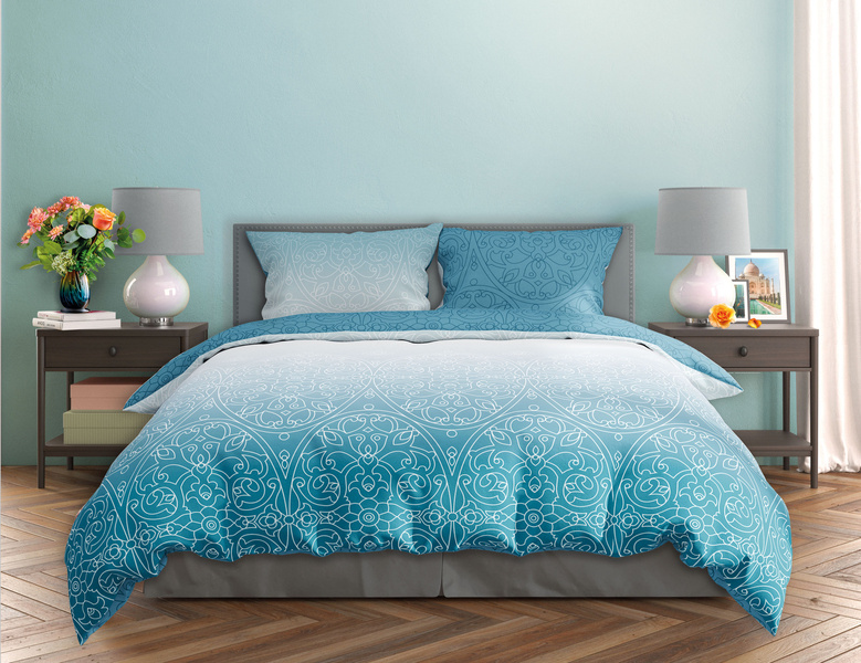 Pamut szatén ágyneműgarnitúra 160x200+ 2x70x80 Milagro Verde 015