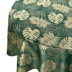 Karácsonyi Asztalterítő Arany Monstera Golden Z-2771 Kerek