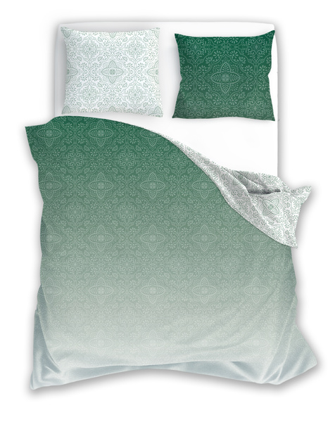 Pamut szatén ágyneműgarnitúra 140x200+70x90 Milagro Verde 023