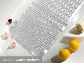 Csúszásmentes szőnyeg Ramsi fürdőhöz Fehér 72x35 cm