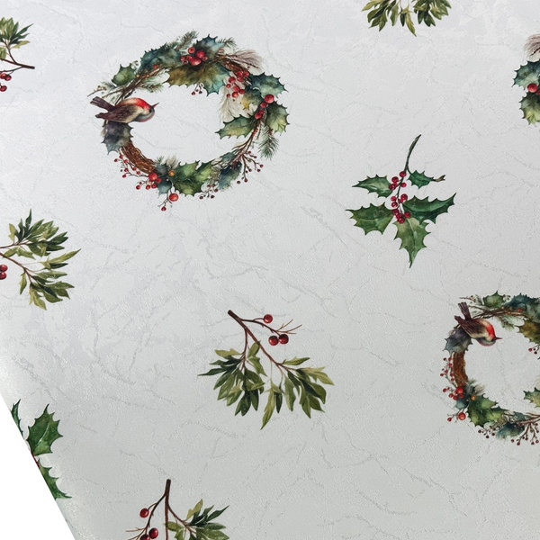 Dwustronny Obrus Plamoodporny Śnieg Złoty I