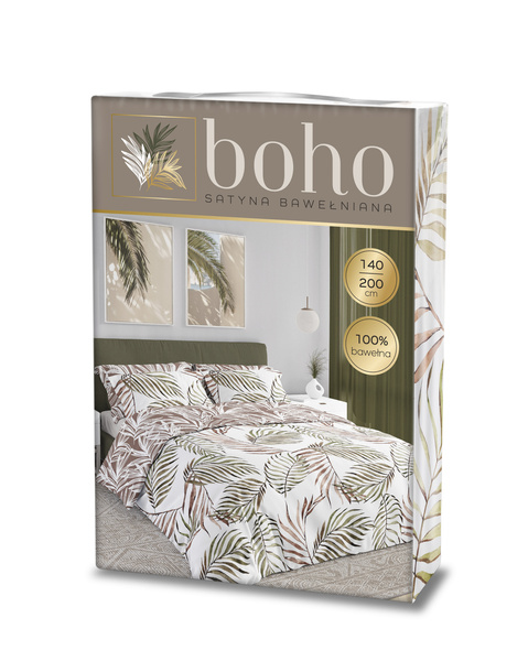 Pamut szatén ágyneműgarnitúra 160x200+ 2x70x80 Boho 002 