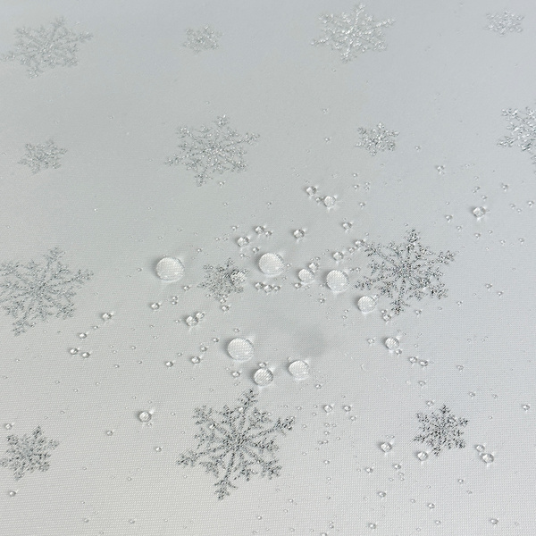 Dwustronne Bieżniki i Serwety Plamoodporne Śnieg Srebrny 1