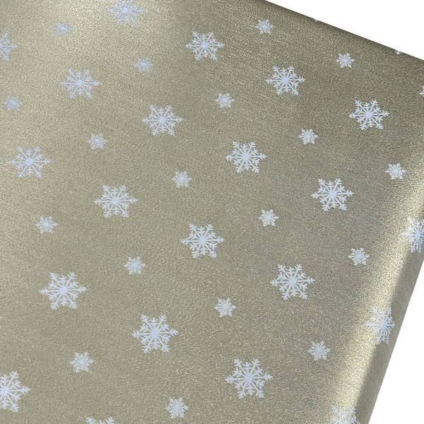 Dwustronny Obrus Plamoodporny Śnieg Złoty I