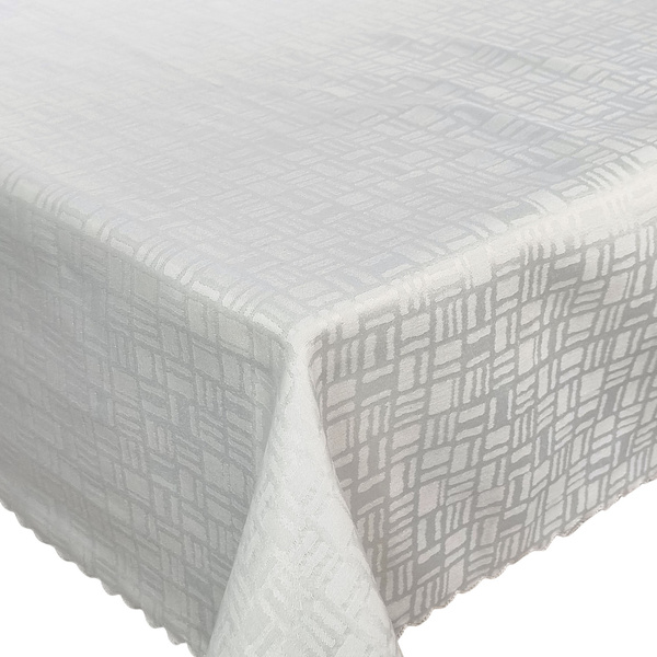 Abroszok Jacquard Ines Fehér Kockás