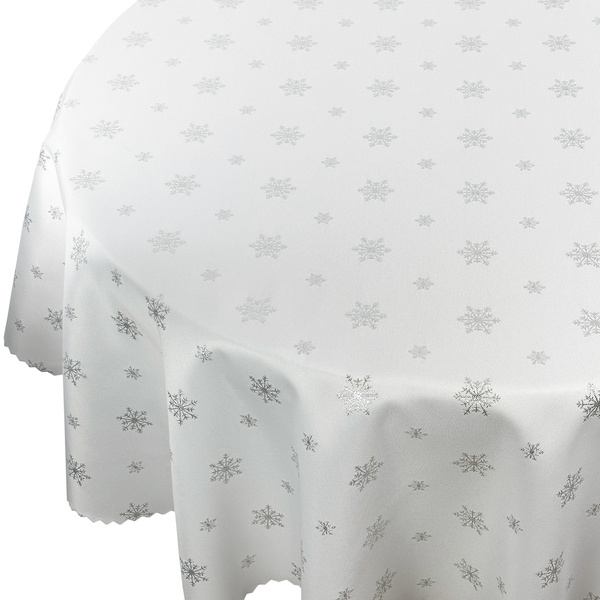 Karácsonyi Asztalterítő Ezüst Kerek
