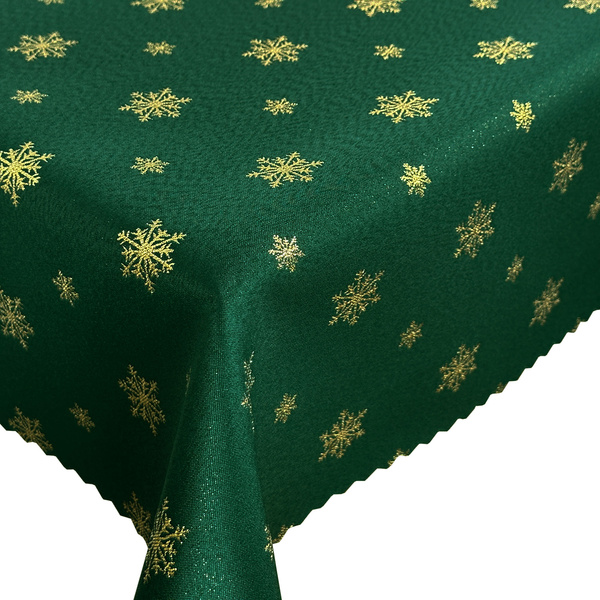Kétoldalas foltálló terítő karácsonyi zöld hó 1
