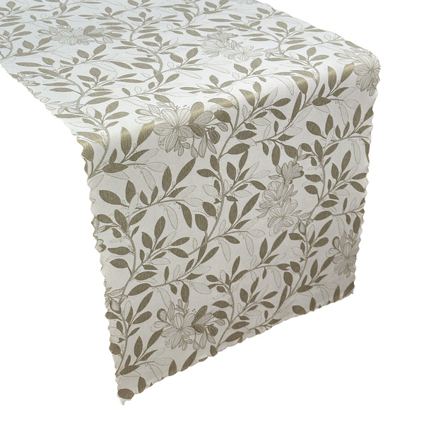 Foltálló Vágott Futófelület Z-3441 Bézs Virág Levelek