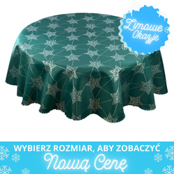 Megfordítható foltálló terítő karácsonyi zöld hó 1 kör