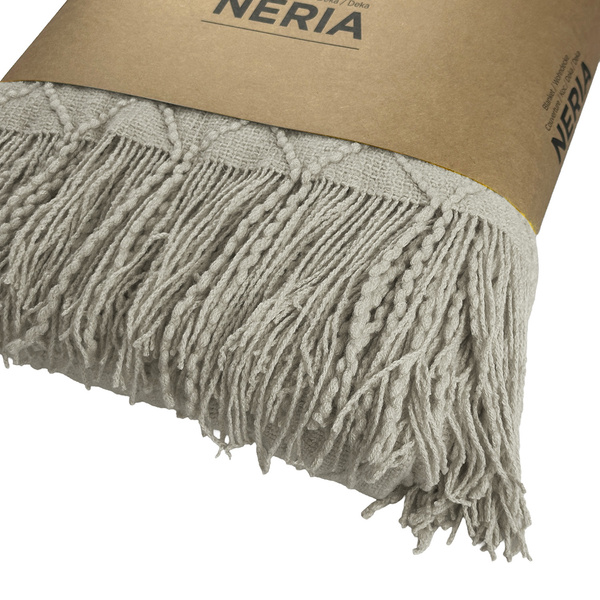 Jacquard Takaró Rojtokkal Neria Világosszürke 150x200 cm