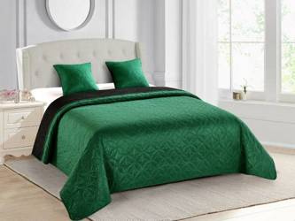 Kétoldalas ágytakaró Vigo II Fekete Palack zöld 006 180x220+2x40x40 cm