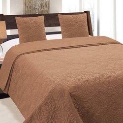 Kétoldalas ágytakaró Valbom Világos Barna 032