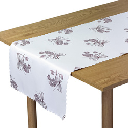 Dwustronne Bieżniki i Serwety Plamoodporne Bordowa Bombka Ornament