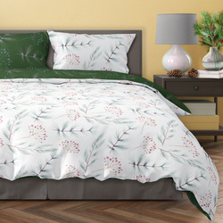 Pamut szatén ágyneműgarnitúra 220x200+ 2x70x80 Milagro Verde 020